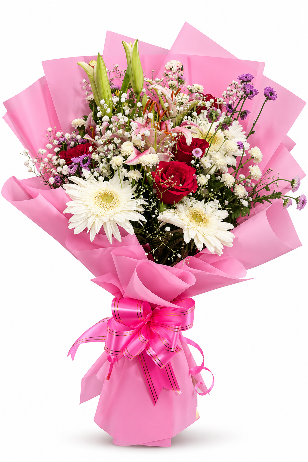 Pink Elegance Mixed Flower Bouquet