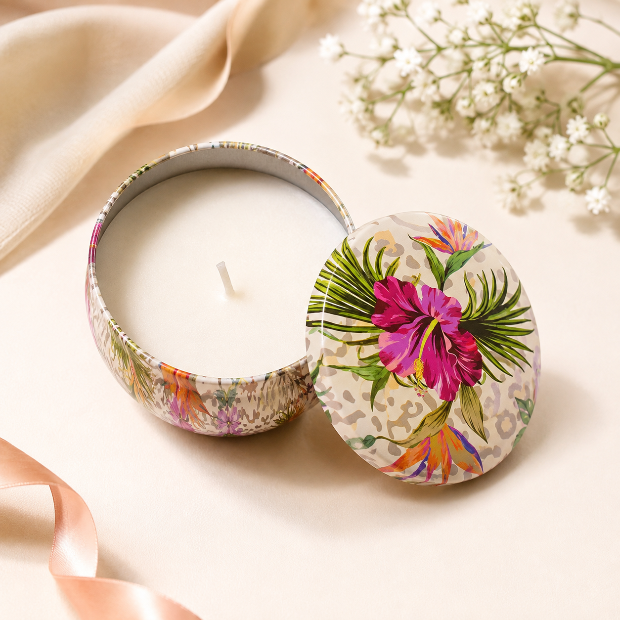 Tropical Bloom Floral Scented Candle
