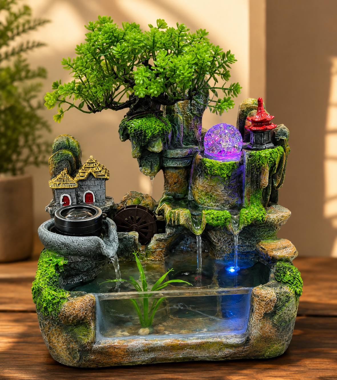 Zen Cascade LED Tabletop Water Fountain