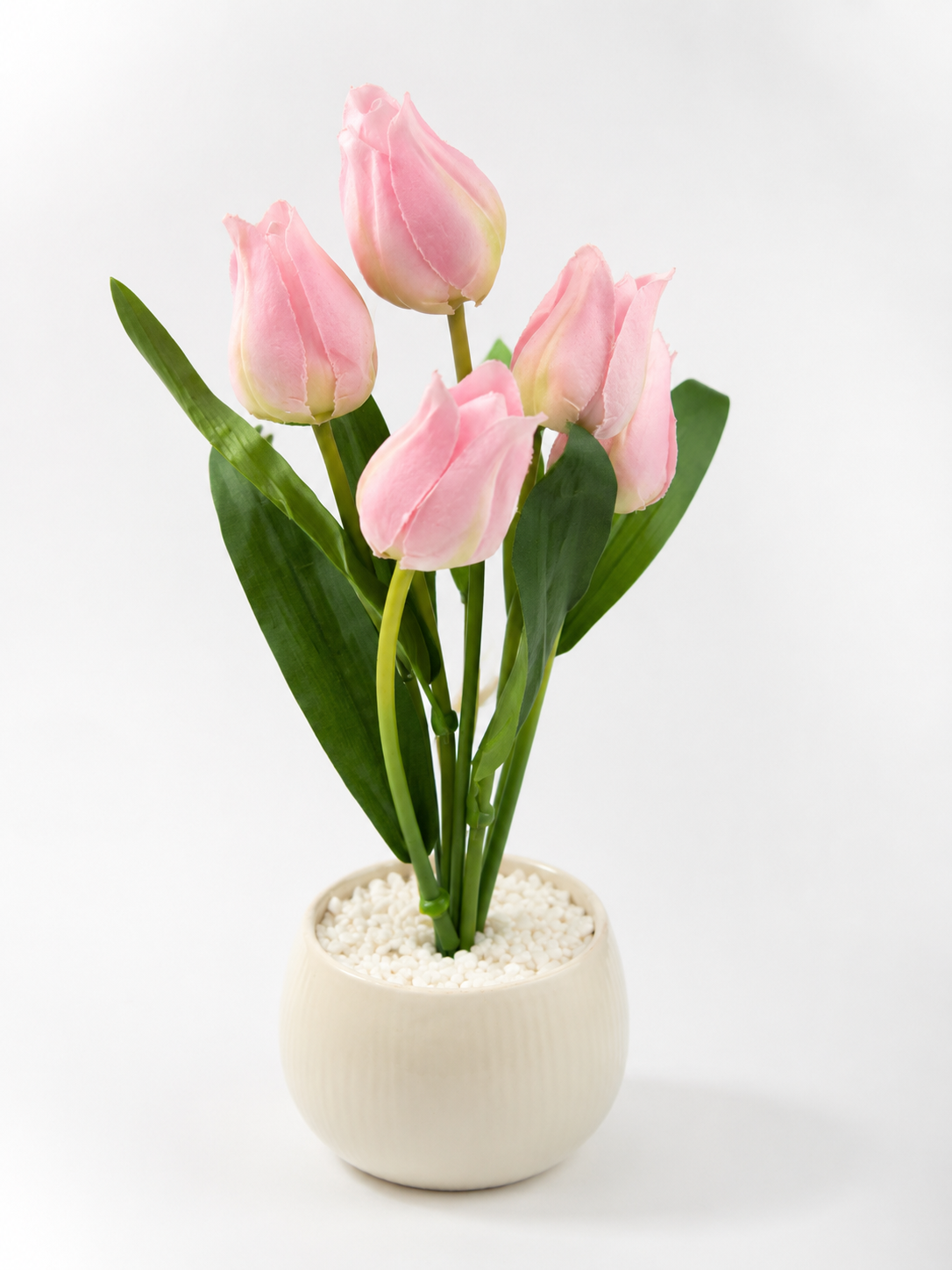 Blush Pink Tulip Elegance Pot