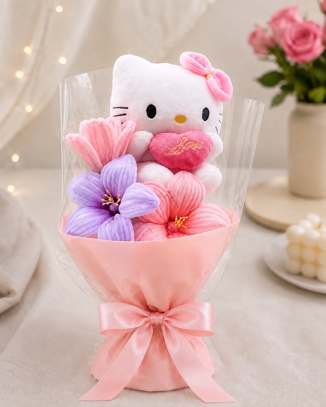 Hello Kitty Love & Bloom Plush Bouquet