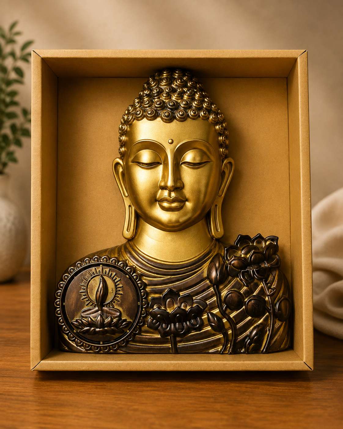 Golden Buddha Meditation Wall Art