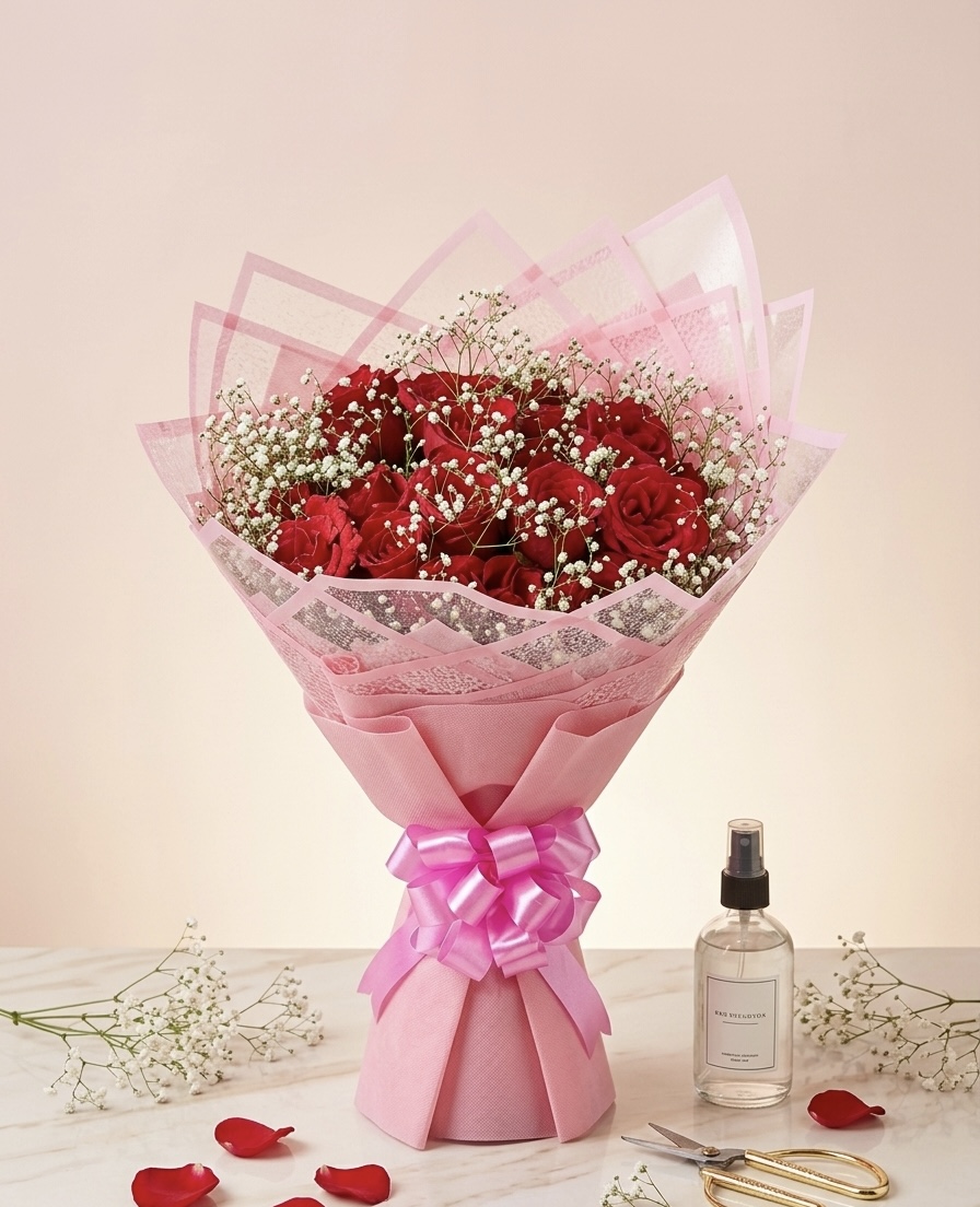 Blush Romance Luxe Rose Bouquet🪴