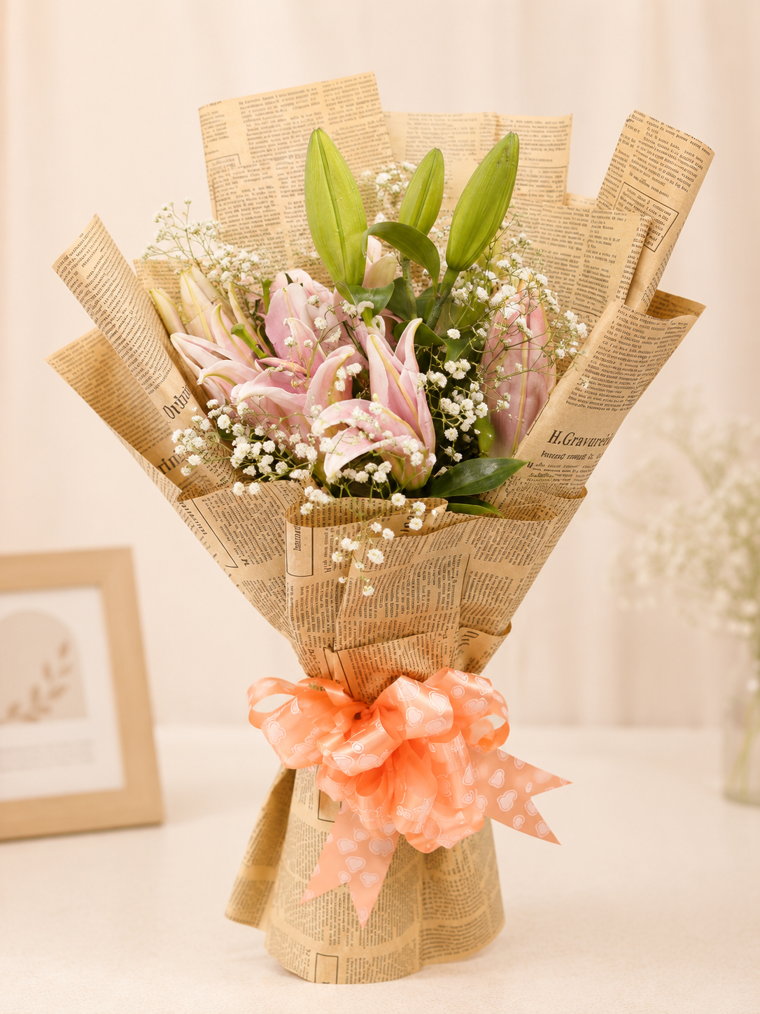 Blushing Lily Elegance Bouquet