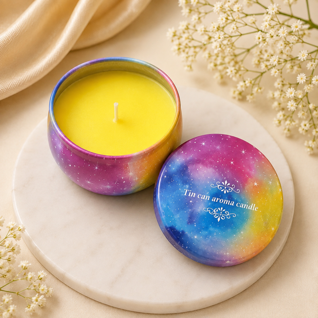 Mandala Art Scented Candle Tin
