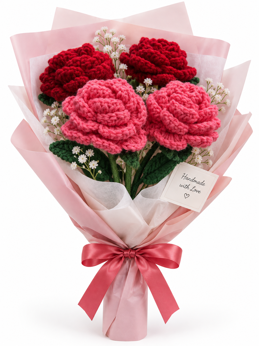 Forever Bloom Crochet Rose Bouquet