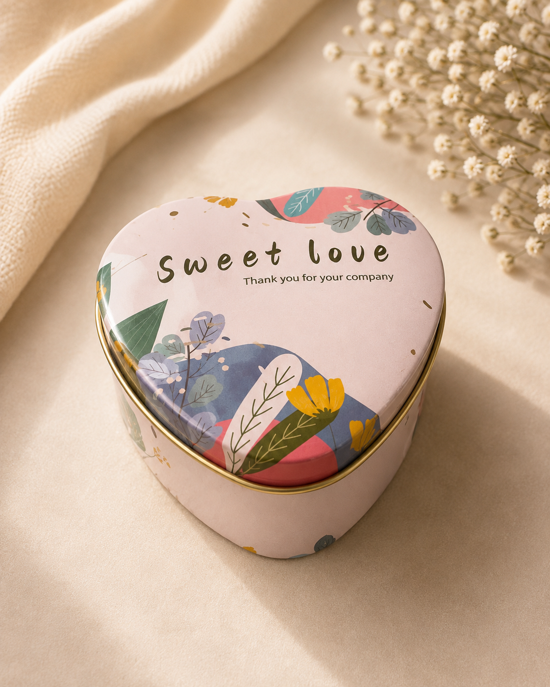 💗 Floral Heart-Shaped Scented Candle - Image 2